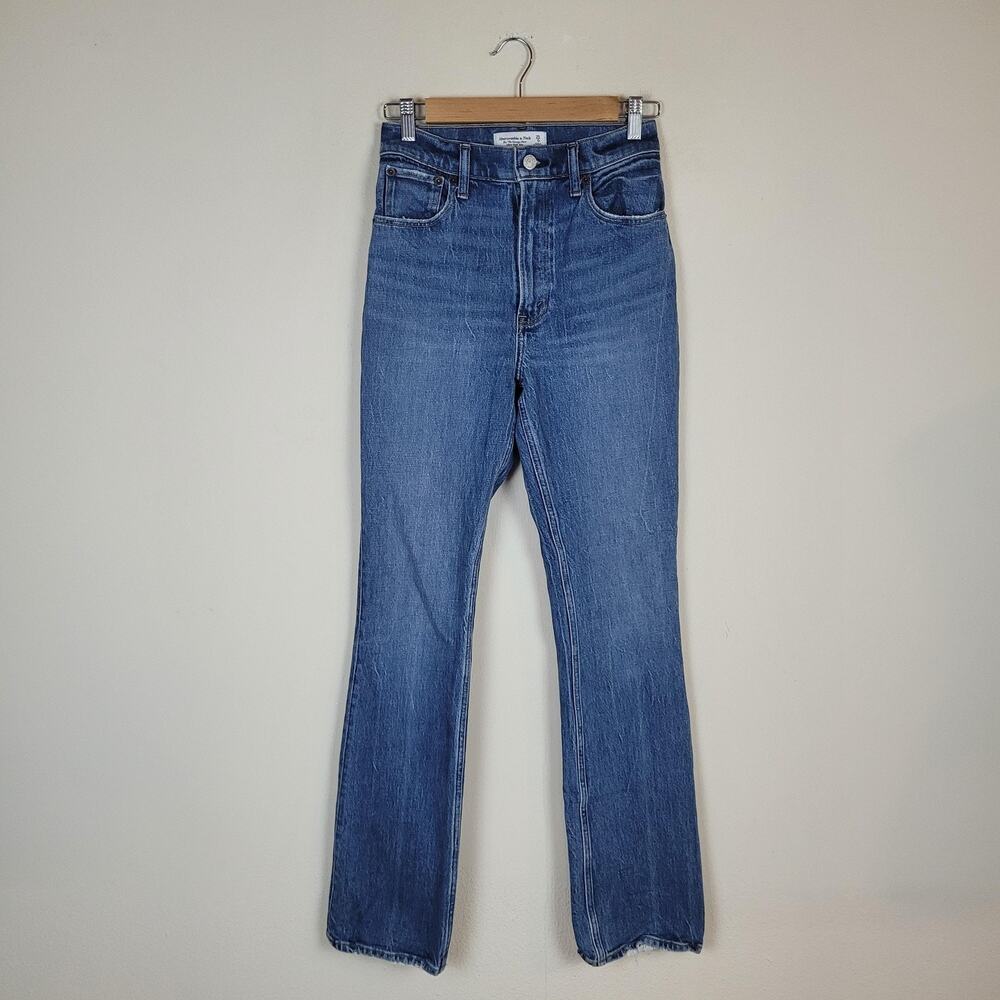 Abercrombie & Fitch Jeans 25 0R 70s Vintage Flare Ultra High Rise Blue Denim